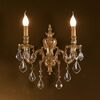 ΑΠΛΊΚΕΣ ΕΠΊΤΟΙΧΑ ΦΩΤΙΣΤΙΚΆ  FRENCH GOLD WALL LIGHT WITH PENDELOQUES SCHOELER CRYSTAL  W:360MM   H:410MM   D:210MM  2XE14  220V  MAX:42W