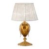 ΕΠΙΤΡΑΠΈΖΙΑ ΦΩΤΙΣΤΙΚΆ  SANDED GOLD PLATED FINISH TABLE LAMP WITH CRYSTAL WITH LACE SHADE  W:350MM   H:540MM  1XE27  220V  MAX:42W