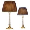 ΕΠΙΤΡΑΠΈΖΙΑ ΦΩΤΙΣΤΙΚΆ  TABLE LAMP WITH CHIFFON BROWN SHADE  W:400MM   H:740MM  1XE27  220V  MAX:42W