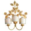 F2-3076-3 > WALL SCONCES GOLD WHITE WITH SHADES