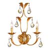 F2-416-2 > WALL SCONCES ORO ANTICO WITH MURANO FRUITS WITH SHADES