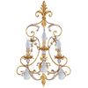 F2-96-3 > WALL SCONCES GOLD AND SIVER ANTICO WITH BOEMIA CRYSTAL