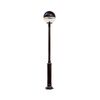 ALUMINUM LANTERNS > 3246-40R_394-200 BLACK ALUMINUM COLUMN WITH BALL Φ40 REFLEX - FLOOR LIGHTS