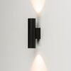 ΑΠΛΊΚΕΣ (ΕΠΊΤΟΙΧΑ ΦΩΤΙΣΤΙΚΆ)  WALL  LIGHT 2 X GU10 8 W BLACK LACQUERING HAUL SERIES   W:40MM   H:153MM   D:61MM - ΣΠΟΤ ΤΟΊΧΟΥ