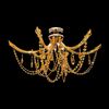 ΟΡΟΦΉΣ ΦΩΤΙΣΤΙΚΌ  ΕΠΊΧΡΥΣΟ - ΜΕΛΊ ΓΥΑΛΊ - TOPAZ SWAROVSKI ELEMENTS Ø 79 H 4 3 • 6 Χ G9 - ΟΡΟΦΉΣ ΦΩΤΙΣΤΙΚΆ 