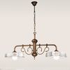 ΚΡΕΜΑΣΤΆ ΦΩΤΙΣΤΙΚΆ 3L PENDANT BURNISHED-BROWN D.28 L.77 H.38+63 TOT.101