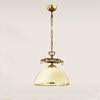 1L PENDANT  SHADED BURNISHED-IVORY D.30 H.28+63 TOT.93