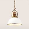 1L PENDANT  SHADED BURNISHED-IVORY D.35 H.42 +63 TOT.105