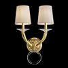 SCHONBEK ΚΛΑΣΣΙΚΆ ΦΩΤΙΣΤΙΚΆ ΑΠΛΊΚΕΣ EMILEA 2 LIGHT 220V WALL SCONCE IN WHITE WITH CLEAR OPTIC CRYSTAL AND SHADE HARDBACK OFF WHITE