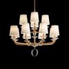 SCHONBEK ΚΛΑΣΣΙΚΆ ΦΩΤΙΣΤΙΚΆ ΚΡΕΜΑΣΤΆ EMILEA 12 LIGHT 220V CHANDELIER IN FRENCH GOLD WITH CLEAR OPTIC CRYSTAL AND SHADE HARDBACK OFF WHITE
