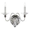 SCHONBEK ΚΛΑΣΣΙΚΆ ΦΩΤΙΣΤΙΚΆ ΑΠΛΊΚΕΣ JASMINE 2 LIGHT 220V WALL SCONCE IN SILVER WITH CLEAR OPTIC CRYSTAL - WALL LIGHTS