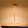 TABLE LAMP METALLIC SHADE LED 3 X 5 W METALLIC GOLDEN LACQUER