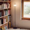 FLOOR LAMP 135 CM HEIGHT,2 X G9 4,8W TEXTURED BLACK, AERIAL SWITCH