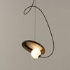 ΚΡΕΜΑΣΤΆ ΦΩΤΙΣΤΙΚΆ  SUSPENSION LAMP 24 CM DIAMETER G9 LED 1X 4,8W TEXTURED COPPER  LACQUER   W:240MM   H:1300MM