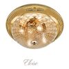 ΟΡΟΦΉΣ ΦΩΤΙΣΤΙΚΆ  GOLD PLATED FINISH CEILING LIGHT WITH GLASS  W:450MM   H:150MM  4XE14  220V  MAX:28W