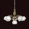 ΚΛΑΣΙΚΆ ΦΩΤΙΣΤΙΚΆ < ΙΤΑΛΙΚΆ POSSONI >   ANTIQUE BRASS FINISH CHANDELIER WITH GLASS FINISH  008    5XMAX28W E14 - ΚΡΕΜΑΣΤΆ ΦΩΤΙΣΤΙΚΆ