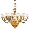 ΚΛΑΣΙΚΆ ΦΩΤΙΣΤΙΚΆ < ΙΤΑΛΙΚΆ POSSONI >   SHADED GOLD PLATED CHANDELIER WITH AMBER CRYSTAL FINISH  079    30XMAX42W E14 - ΚΡΕΜΑΣΤΆ ΦΩΤΙΣΤΙΚΆ