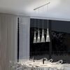 ΜΟΝΤΈΡΝΑ ΦΩΤΙΣΤΙΚΆ ΜΊΝΙΜΑΛ < ΙΤΑΛΙΚΆ SELENE > ΠΟΛΎΦΩΤΑ >  SOSPENSIONE 4 LUCI VETRO FUME' /MONT. NIKEL SATINATO - ΚΡΕΜΑΣΤΆ ΦΩΤΙΣΤΙΚΆ