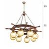 ΚΡΕΜΑΣΤΆ ΦΩΤΙΣΤΙΚΆ  8L PENDANT  W:1100MM   H:1530MM  8XE27  220V  70W MAX  IP20