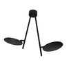 ΜΟΝΤΈΡΝΑ ΦΩΤΙΣΤΙΚΆ ΜΊΝΙΜΑΛ > ΟΡΟΦΉΣ >  CEILING 2 LIGHT - BLACK HEIGHT 42 CM WIDTH 58 CM ALUMINIUM AND ACRYLIC 2X9W LED 3000K, 1800 LM - ΚΡΕΜΑΣΤΆ ΦΩΤΙΣΤΙΚΆ