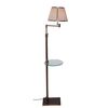 DITS TRADITIONAL HANDCRAFTED LIGHTING > FLOOR SPLIT ARM BRONZE BRONZE GLASS SHELF AND SHADE HEIGHT ADJUSTMENT - FLOOR LAMPS
