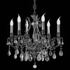 ΚΛΑΣΙΚΆ ΦΩΤΙΣΤΙΚΆ < ΙΤΑΛΙΚΆ POSSONI >   OLD SILVER CHANDELIER WITH PEAR SHAPE ROCK CRYSTAL FINISH  013    6XMAX42W E14 - ΚΡΕΜΑΣΤΆ ΦΩΤΙΣΤΙΚΆ