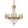 ΚΛΑΣΙΚΆ ΦΩΤΙΣΤΙΚΆ < ΙΤΑΛΙΚΆ POSSONI >   GOLD PLATED FINISH CHANDELIER WITH SCHOELER CRYSTAL FINISH  006    18XMAX 42W E14 - ΚΡΕΜΑΣΤΆ ΦΩΤΙΣΤΙΚΆ
