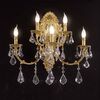ΚΛΑΣΙΚΆ ΦΩΤΙΣΤΙΚΆ < ΙΤΑΛΙΚΆ POSSONI >   FRENCH GOLD WALL LIGHT WITH PENDELOQUES SCHOELER CRYSTAL FINISH  002    5XMAX42W E14 - ΚΡΕΜΑΣΤΆ ΦΩΤΙΣΤΙΚΆ