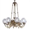 ΚΛΑΣΙΚΆ ΦΩΤΙΣΤΙΚΆ < ΙΤΑΛΙΚΆ POSSONI >   ANTIQUE BRASS FINISH CHANDELIER WITH GLASS FINISH  008    8XMAX42W E14 - ΚΡΕΜΑΣΤΆ ΦΩΤΙΣΤΙΚΆ