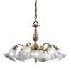 ΚΛΑΣΙΚΆ ΦΩΤΙΣΤΙΚΆ < ΙΤΑΛΙΚΆ POSSONI >   ANTIQUE BRASS FINISH CHANDELIER WITH GLASS FINISH  008    6X28W + 2X28W E14 + E27 - ΚΡΕΜΑΣΤΆ ΦΩΤΙΣΤΙΚΆ