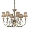 ΚΛΑΣΙΚΆ ΦΩΤΙΣΤΙΚΆ < ΙΤΑΛΙΚΆ POSSONI >   ANTIQUE BRASS CHANDELIER WITH ORGANZA SHADES FINISH  008    6XMAX42W E14 - ΚΡΕΜΑΣΤΆ ΦΩΤΙΣΤΙΚΆ