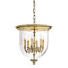 ΚΛΑΣΙΚΆ ΦΩΤΙΣΤΙΚΆ < ΙΤΑΛΙΚΆ POSSONI >   SHADED BRASS FINISH PENDANT WITH CLEAR GLASS FINISH  038    6XMAX42W E14 - ΚΡΕΜΑΣΤΆ ΦΩΤΙΣΤΙΚΆ
