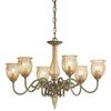 ΚΛΑΣΙΚΆ ΦΩΤΙΣΤΙΚΆ < ΙΤΑΛΙΚΆ POSSONI >   CHANDELIER WITH AMBER CRACKLE GLASS FINISH  002-008    6XMAX42W E14 - ΚΡΕΜΑΣΤΆ ΦΩΤΙΣΤΙΚΆ