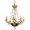 ΚΛΑΣΙΚΆ ΦΩΤΙΣΤΙΚΆ < ΙΤΑΛΙΚΆ POSSONI >   SHADED GOLD PLATED CHANDELIER WITH BLUE CRYSTAL FINISH  079    8XMAX42W+2XMAX28W E14 - ΚΡΕΜΑΣΤΆ ΦΩΤΙΣΤΙΚΆ