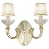 ΚΛΑΣΙΚΆ ΦΩΤΙΣΤΙΚΆ < ΙΤΑΛΙΚΆ POSSONI >   FRENCH GOLD FINISH CHANDELIER WITH CRYSTAL AND ORGANZA SHADES FINISH  002    25XMAX42W + 3XMAX28W E14 - ΚΡΕΜΑΣΤΆ ΦΩΤΙΣΤΙΚΆ