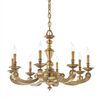 ΚΛΑΣΙΚΆ ΦΩΤΙΣΤΙΚΆ < ΙΤΑΛΙΚΆ POSSONI >  ΚΡΕΜΑΣΤΆ ΟΡΟΦΉΣ > SATIN FRENCH GOLD/MAHOGANY FINISH CHANDELIER - ΚΡΕΜΑΣΤΆ ΦΩΤΙΣΤΙΚΆ