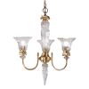 ΚΛΑΣΙΚΆ ΦΩΤΙΣΤΙΚΆ < ΙΤΑΛΙΚΆ POSSONI >   SATIN GOLD PLATED FINISH CHANDELIER WITH CRYSTAL FINISH  033    3XMAX42W E14 - ΚΡΕΜΑΣΤΆ ΦΩΤΙΣΤΙΚΆ