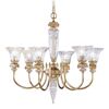 ΚΛΑΣΙΚΆ ΦΩΤΙΣΤΙΚΆ < ΙΤΑΛΙΚΆ POSSONI >   SATIN GOLD PLATED FINISH CHANDELIER WITH CRYSTAL FINISH  033    6XMAX42W E14 - ΚΡΕΜΑΣΤΆ ΦΩΤΙΣΤΙΚΆ