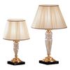 ΚΛΑΣΙΚΆ ΦΩΤΙΣΤΙΚΆ < ΙΤΑΛΙΚΆ POSSONI >   SATIN GOLD PLATED FINISH TABLE LAMP WITH CRYSTAL, SILK SHADE FINISH  033    1XMAX42W E27 - ΚΡΕΜΑΣΤΆ ΦΩΤΙΣΤΙΚΆ