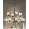 ΚΛΑΣΙΚΆ ΦΩΤΙΣΤΙΚΆ < ΙΤΑΛΙΚΆ POSSONI >   ANTIQUE BRASS FINISH CHANDELIER WITH ALABASTER FINISH  008    9XMAX28W E14 - ΔΑΠΈΔΟΥ ΦΩΤΙΣΤΙΚΆ 