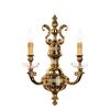 ΚΛΑΣΙΚΆ ΦΩΤΙΣΤΙΚΆ < ΙΤΑΛΙΚΆ POSSONI >   SHADED GOLD PLATED FINISH WALL LIGHT WITH HAND CARVED CRYSTAL FINISH  079    2XMAX 42W E14 - ΤΟΊΧΟΥ ΦΩΤΙΣΤΙΚΆ 