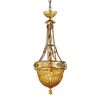 ΚΛΑΣΙΚΆ ΦΩΤΙΣΤΙΚΆ < ΙΤΑΛΙΚΆ POSSONI >   SHADED GOLD PLATED PENDANT WITH AMBER CRYSTAL FINISH  079    5XMAX42W E14 - ΚΡΕΜΑΣΤΆ ΦΩΤΙΣΤΙΚΆ