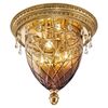 ΚΛΑΣΙΚΆ ΦΩΤΙΣΤΙΚΆ < ΙΤΑΛΙΚΆ POSSONI >   SHADED GOLD PLATED FINISH CEILING LIGHT AMBER CRYSTAL AND SCHOELER DROPS FINISH  079    4XMAX28W E14 - ΟΡΟΦΉΣ ΦΩΤΙΣΤΙΚΆ 