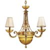 ΚΛΑΣΙΚΆ ΦΩΤΙΣΤΙΚΆ < ΙΤΑΛΙΚΆ POSSONI >   SHADED GOLD PLATED CHANDELIER WITH AMBER CRYSTAL WITH SHADES FINISH  079    8XMAX42W E14 - ΚΡΕΜΑΣΤΆ ΦΩΤΙΣΤΙΚΆ