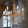 ΚΛΑΣΙΚΆ ΦΩΤΙΣΤΙΚΆ < ΙΤΑΛΙΚΆ POSSONI >   FRENCH GOLD FINISH CHANDELIER WITH PEAR SHAPE SCHOELER CRYSTAL FINISH  002    6XMAX42W E14 - ΚΡΕΜΑΣΤΆ ΦΩΤΙΣΤΙΚΆ