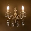 ΚΛΑΣΙΚΆ ΦΩΤΙΣΤΙΚΆ < ΙΤΑΛΙΚΆ POSSONI >   FRENCH GOLD WALL LIGHT WITH PEAR SHAPE SCHOELER FINISH  002    2XMAX42W E14 - ΤΟΊΧΟΥ ΦΩΤΙΣΤΙΚΆ 