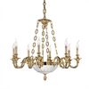 ΚΛΑΣΙΚΆ ΦΩΤΙΣΤΙΚΆ < ΙΤΑΛΙΚΆ POSSONI >   FRENCH GOLD FINISH CHANDELIER WITH HAND CUT SATIN GLASS FINISH  002    8XMAX42W + 2XMAX28W E14 - ΚΡΕΜΑΣΤΆ ΦΩΤΙΣΤΙΚΆ