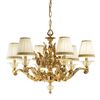 ΚΛΑΣΙΚΆ ΦΩΤΙΣΤΙΚΆ < ΙΤΑΛΙΚΆ POSSONI >   CHANDELIER WITH CLEAR CRYSTAL WITH GOLD AND SILK SHADES FINISH  079-008    6XMAX42W E14 - ΚΡΕΜΑΣΤΆ ΦΩΤΙΣΤΙΚΆ