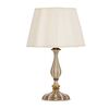 ΚΛΑΣΙΚΆ ΦΩΤΙΣΤΙΚΆ < ΙΤΑΛΙΚΆ POSSONI >   ANTIQUE WHITE AND GOLD FINISH TABLE LAMP WITH PLEATED SILK SHADE FINISH  091    1XMAX 42W E27 - ΕΠΙΤΡΑΠΈΖΙΑ ΦΩΤΙΣΤΙΚΆ