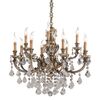 ΚΛΑΣΙΚΆ ΦΩΤΙΣΤΙΚΆ < ΙΤΑΛΙΚΆ POSSONI >   ANTIQUE BRASS CHANDELIER WITH PENDELOQUES SCHOELER FINISH  008    12XMAX42W E14 - ΚΡΕΜΑΣΤΆ ΦΩΤΙΣΤΙΚΆ